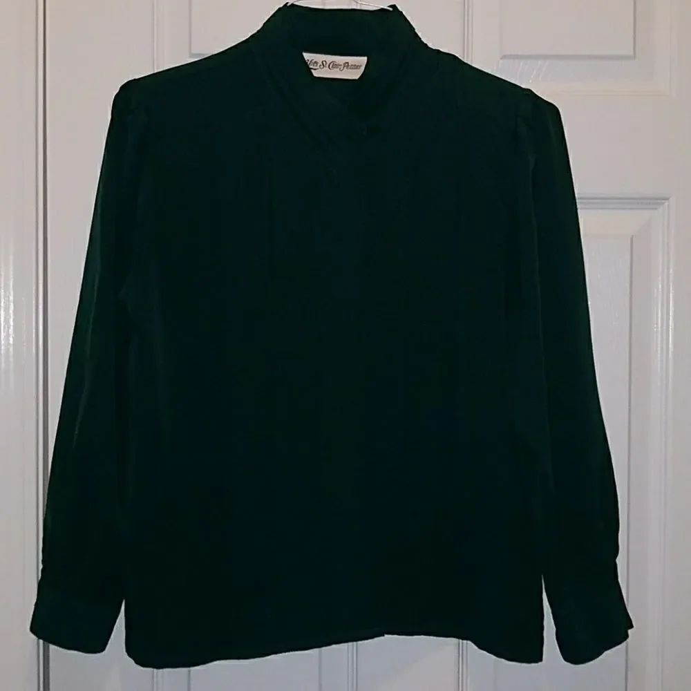 Yves St Charles Emerald green blouse  Sz. 12P